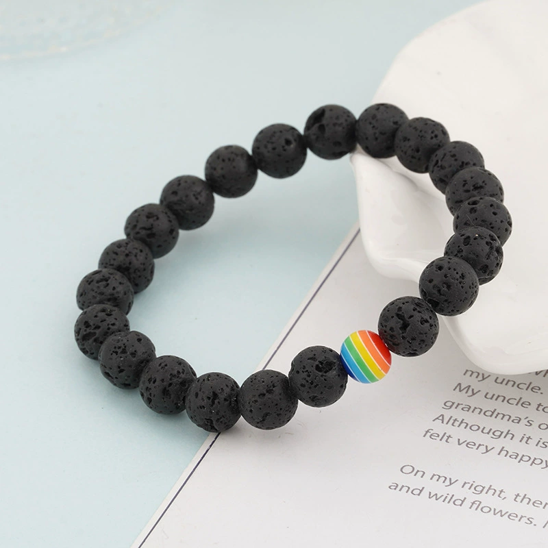 ID:21699 - Colorful beads volcanic stone handmade beads